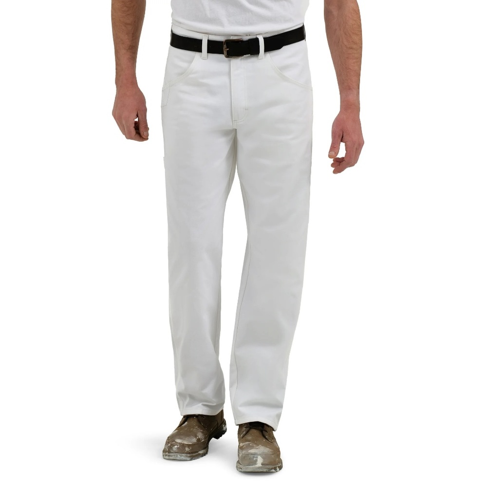 Men's Wrangler 38 X 30 Workwear Painter Pants White Relaxed Fit Jeans NWT - Picture 2 of 3